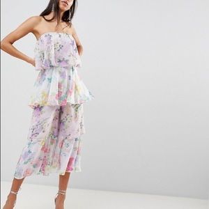 ASOS Tiered Floral Jumpsuit